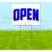 Open (18" x 24") Yard Sign, Includes Metal Step Stake