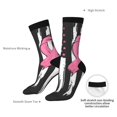 thumbnail image 4 of Logiee Ribbon Breast Cancer Awareness Print Adult Socks for Men & Women,Calf Socks, Ankle Socks,Boots Socks,Breathable Casual Sock,Unisex Crew Socks, 4 of 6