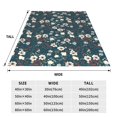 thumbnail image 3 of Honeii Vintage Floral Print Fleece Blanket - Throw Blanket for Bed, Sofa, Couch, Camping, and Travel , Microplush Ultra Soft Warm Blanket-60"x50", 3 of 7