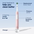 thumbnail image 5 of Oral-B Toothbrush, Pro 1000 Rechargeable Electric Toothbrush, Pink, 1 Count, Adults and Children 3+, 5 of 10
