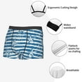 thumbnail image 3 of Yiaed Ocean on Striped Print Men's Soft Cotton Boxer Shorts Breathable Boxers Underwear Moisture-Wicking Underwear Stretch Boxer Briefs for Man-Medium, 3 of 5