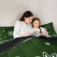 thumbnail image 4 of Homewish Retro Boho Paisley Twin Comforter Sets,Vintage Geometric Art Bedding Set,Green,Black Reversible,2-Piece,1 Comforter and 1 Pillowcase, 4 of 7