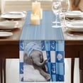 thumbnail image 3 of Table Runners 48 Inches Long Dress Scarves, Funny Elephant Farmhouse Kitchen/Dining Table Runner, Short Coffee Tablerunners, Cute Art Modern Lovely Animals on Showering 13x48 Inch, 3 of 9