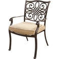 thumbnail image 3 of Hanover Outdoor Traditions 7-Piece Cast Dining Set with 6 Stationary Chairs and Umbrella with Stand, 3 of 10