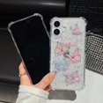 thumbnail image 6 of For iPhone 16 6.1" Glitter Case with Pink Butterfly, Shockproof Protective Phone Cover Women Girls Soft Flexible TPU Stars Sparkle Glitter Anti-Scratch Bling Case for iPhone 16 6.1 inch, Pink, 6 of 11