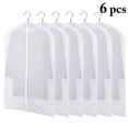 thumbnail image 1 of Garment Bag Clear Waterproof Protective Clothing Dust Cover Suit Bag for Closet, 1 of 10