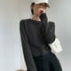 thumbnail image 1 of Camisa de manga larga de polar para mujer y de invierno con forro polar grueso y cuello medio alto, 1 of 6