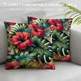 thumbnail image 3 of COMIO  Hibiscus Flowers Pillowcase Summer Hawaiian Tropical Plants Decorative Throw Pillow Covers Cushion Covers for Sofa Couch Bed Chair Colorful White, 3 of 5