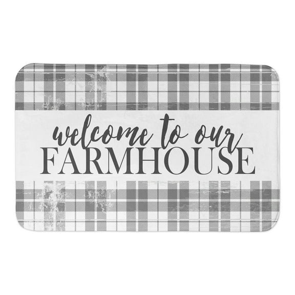 Creative Products Welcome to Our Farmhouse 34x21 Bath Mat