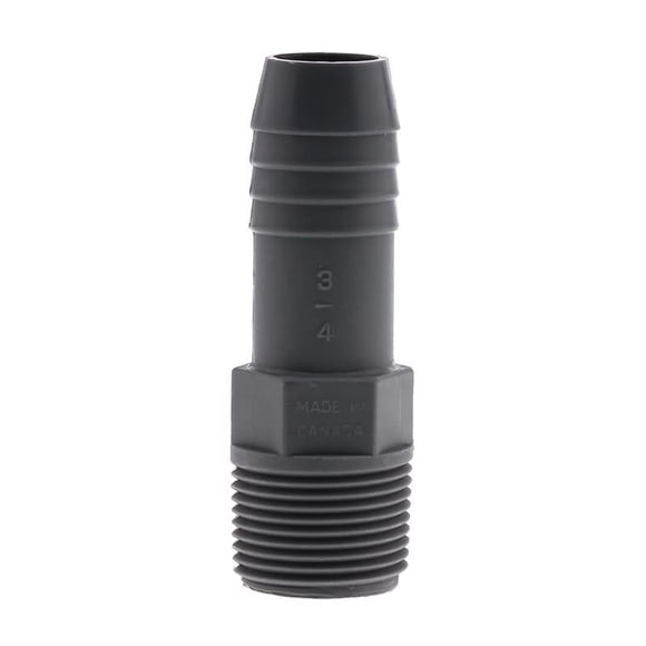 Adaptador macho Boshart Industries 3/4 pulg. MPT x 3 pulgadas Polipropileno
