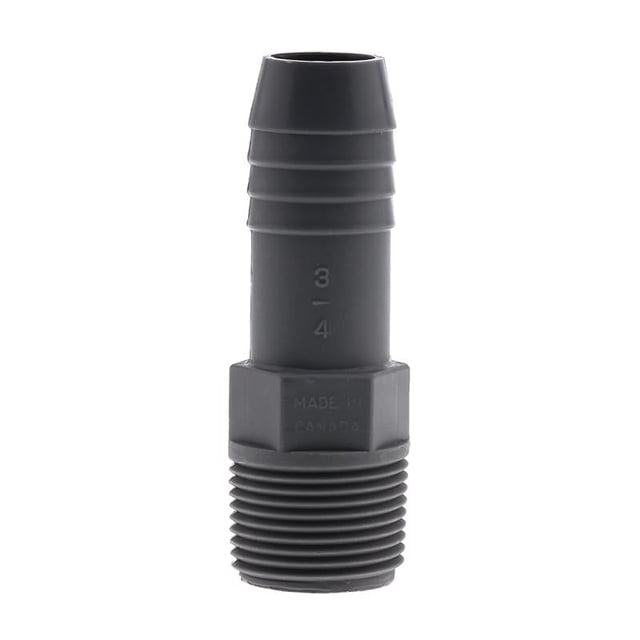 Adaptador macho Boshart Industries 3/4 pulg. MPT x 3 pulgadas Polipropileno