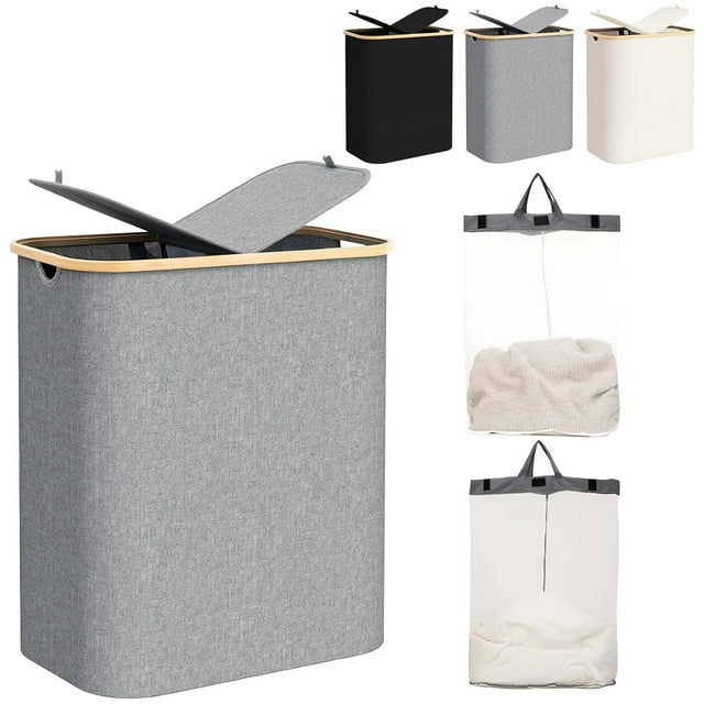Cesto de la Ropa Portátil Grande de 150L con Tapa Cesto de la Ropa Plegable con Tapa Ahorra Espacio en Taquillas, Dormitorios y Lavanderías, Adecuado Para Viajar, uso Doméstico
