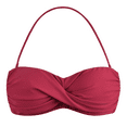 thumbnail image 5 of Firpearl Women Strapless Bikini Tops Retro Twist Front Bathing Suit Tops Push Up Bandeau Swimsuit, 5 of 7