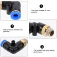 thumbnail image 3 of OUNONA 12Pcs Air Tube Connector Right Angle Fitting Black Copper for Industrial Use, 3 of 8