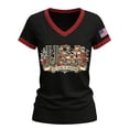 thumbnail image 4 of MEICHEN Women's 250Th Anniversary Print V Neck T Shirt 250Th Anniversary Tshirt Patriotic Tee, 4 of 7