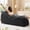PU Leather-Black, variant on Puremind Yoga Chair, Curved Yoga Chaise Lounge for Adults Stretching, Relaxing and Exercising, Indoor Yoga Lounge Chair,Black