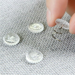 50 Pcs Dust Ruffle Pins Bed Skirt Pins Clear Heads Twist Pins for  Upholstery, Slipcovers and Bedskirts, Bedskirt Pins (50PCS) 