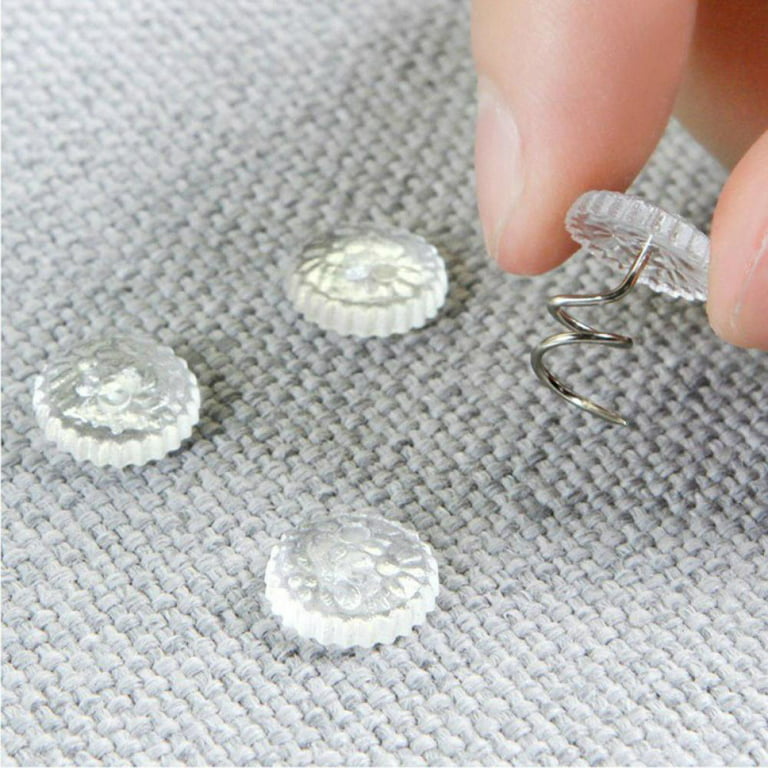 100 Pcs Upholstery Tacks Headliner Pins Clear Heads Twist Pins for