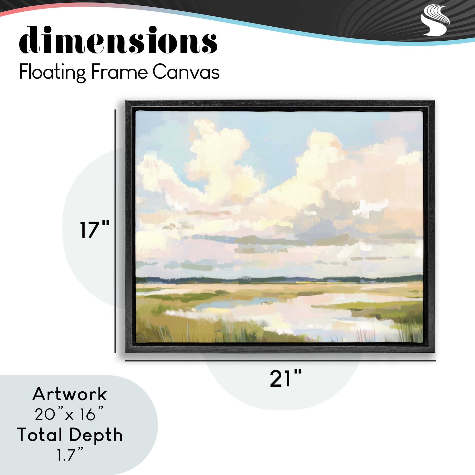 Stupell Industries Lowcountry Marsh at Dawn Black Framed Floater Canvas Wall Art, design by LSR Design Studio