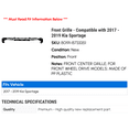 thumbnail image 2 of Front Grille - Compatible with 2017 - 2019 Kia Sportage 2018, 2 of 2