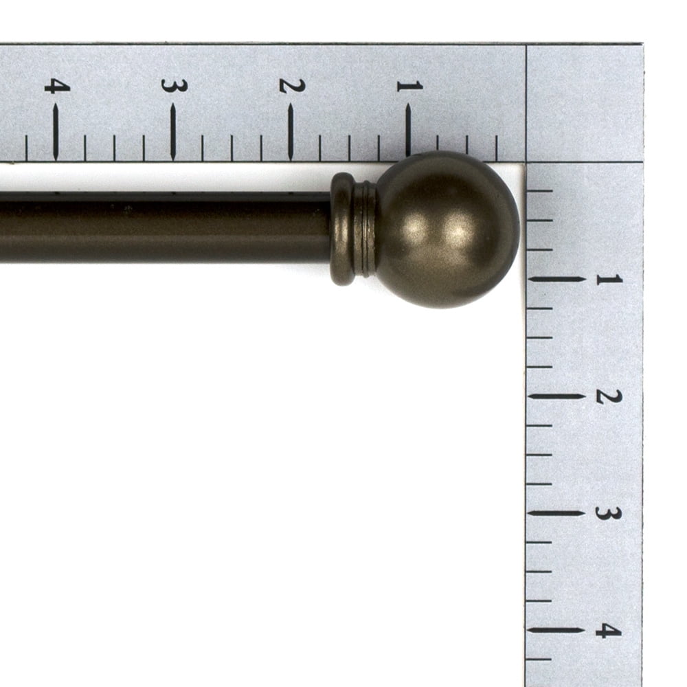 Mainstays 5/8" Bronze Ball Single Curtain Rod Set Bronze, 28-48"