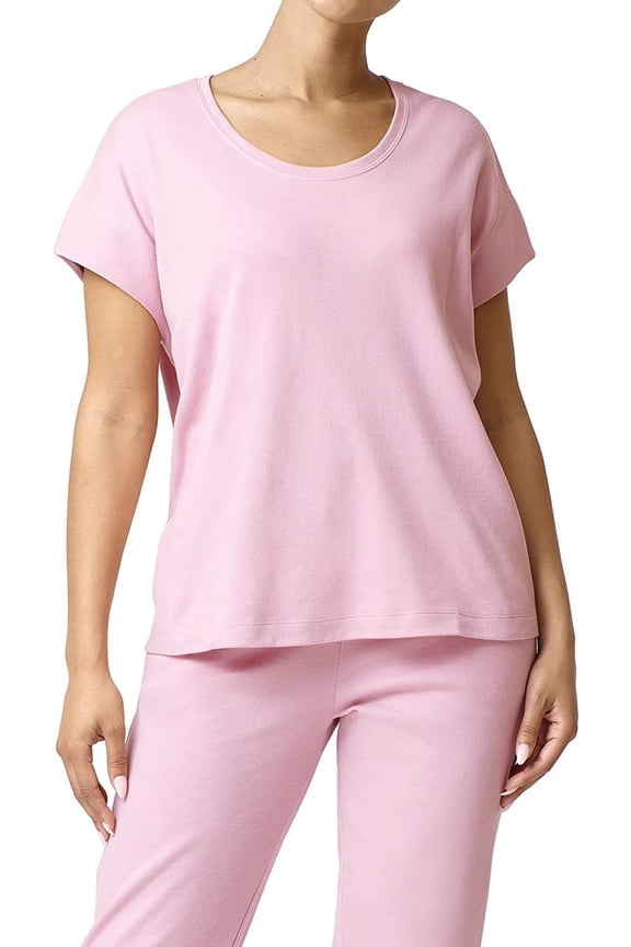 Womens Short Sleeve Boxy Lounge Tee Large-X-Large Zephyr