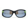 thumbnail image 2 of Boys Color Mirror T-Rex Dinosaur Print Arm Oval Sport Sunglasses Black - Blue Mirror, 2 of 4