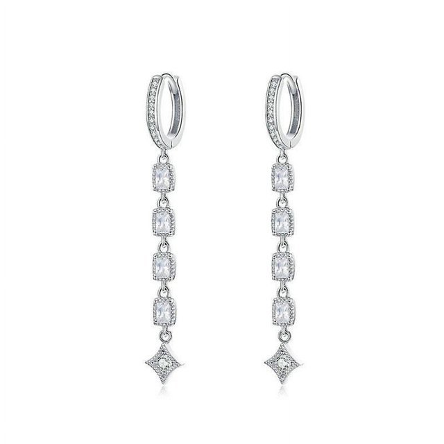 Colgante de plata de ley 925, pendientes de moda, joyería para mujeres y niñas, regalo de Navidad, joyería de boda a la moda
