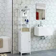 thumbnail image 2 of 63" Floor Cabinet, Multifunctional Bathroom Storage Cabinet with 3 Tier Shelf, Free Standing Linen Tower ﻿, 2 of 6