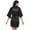 Black, variant on Bride Robe Womens Satin Kimono Robe Short Bathrobe Wedding Party Robes S-2XL