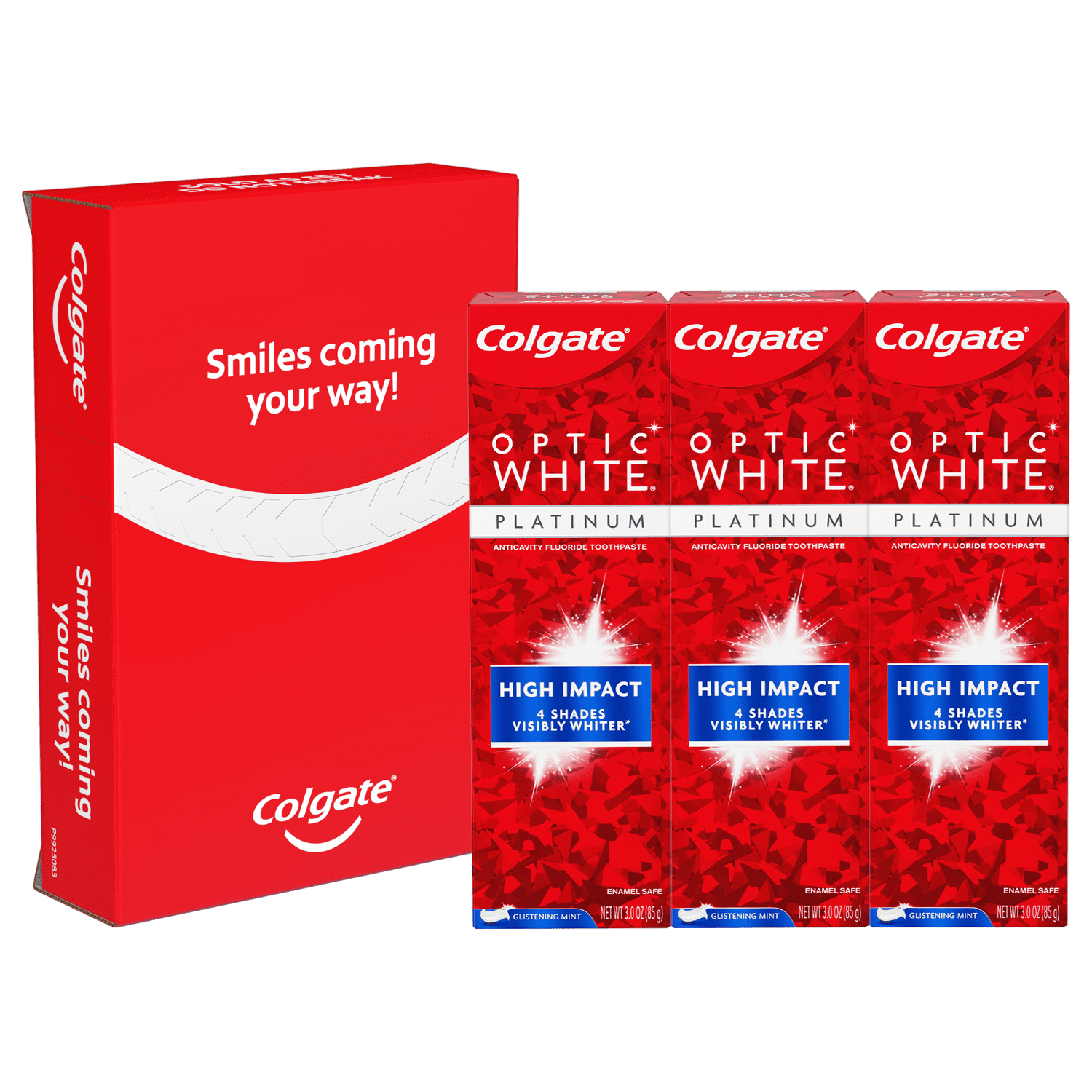 Colgate Optic White High Impact White Whitening Toothpaste - 3 ounce (3 pack)
