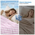 thumbnail image 2 of Pink White Stripe Cooling Blanket,Lightweight Breathable Summer Throw Blanket with Double Sided Cold Effect,Modern Minimalist Geometric Striped Picnic Blankets Bed Sheet for Hot Sleepers 40"x60", 2 of 8