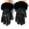 thumbnail image 4 of Alpine Swiss Womens Dressy Gloves Genuine Leather Thermal Lining Faux Fur Trim Cuff, 4 of 7