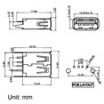 thumbnail image 4 of Unique Bargains PCB USB Connector Type-A Female Jack 4 Pin Vertical Straight Insert 5Pcs, 4 of 4