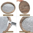 thumbnail image 5 of Candle Plate Holder Tray: Round Wooden Decorative Mirror Candle Plate Small Farmhouse Table Centerpiece Rustic Tealight Pillar Trays for Christmas Wedding Halloween Home Decor, 5 of 16