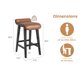 thumbnail image 3 of Set de 4 Taburetes Altos de Bar Modernos – Madera Maciza con Asiento Tapizado en Cuero PU – Diseño Industrial para Isla de Cocina, Barra o Comedor – Color Marrón (Altura 75cm, 4 Unidades), 3 of 6