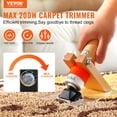 thumbnail image 2 of VEVOR Carpet Trimmer with Shearing Guide, 200W Electric Speed Adjustable Rug Carver, Wooden Handle Carpet Carving Clippers, Tufting Shears with 2 Blades, for Handmade Rug Cleaning and Tufted Rug, 2 of 8