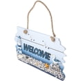 thumbnail image 3 of MasteelfCA 1pc Delicate Wooden Sign Excellent Door Sign Fashionable Welcome Pendant, 3 of 9