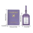 thumbnail image 4 of Funda para Pasaporte PU Unisex para Viaje (Etiqueta de Equipaje Porta Pasaporte Morado Taro), 4 of 7