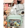 thumbnail image 4 of SPEKSEE Small Ita Bag Waterproof Women's Shoulder Bag Transparent Badge Display Bag, 4 of 9