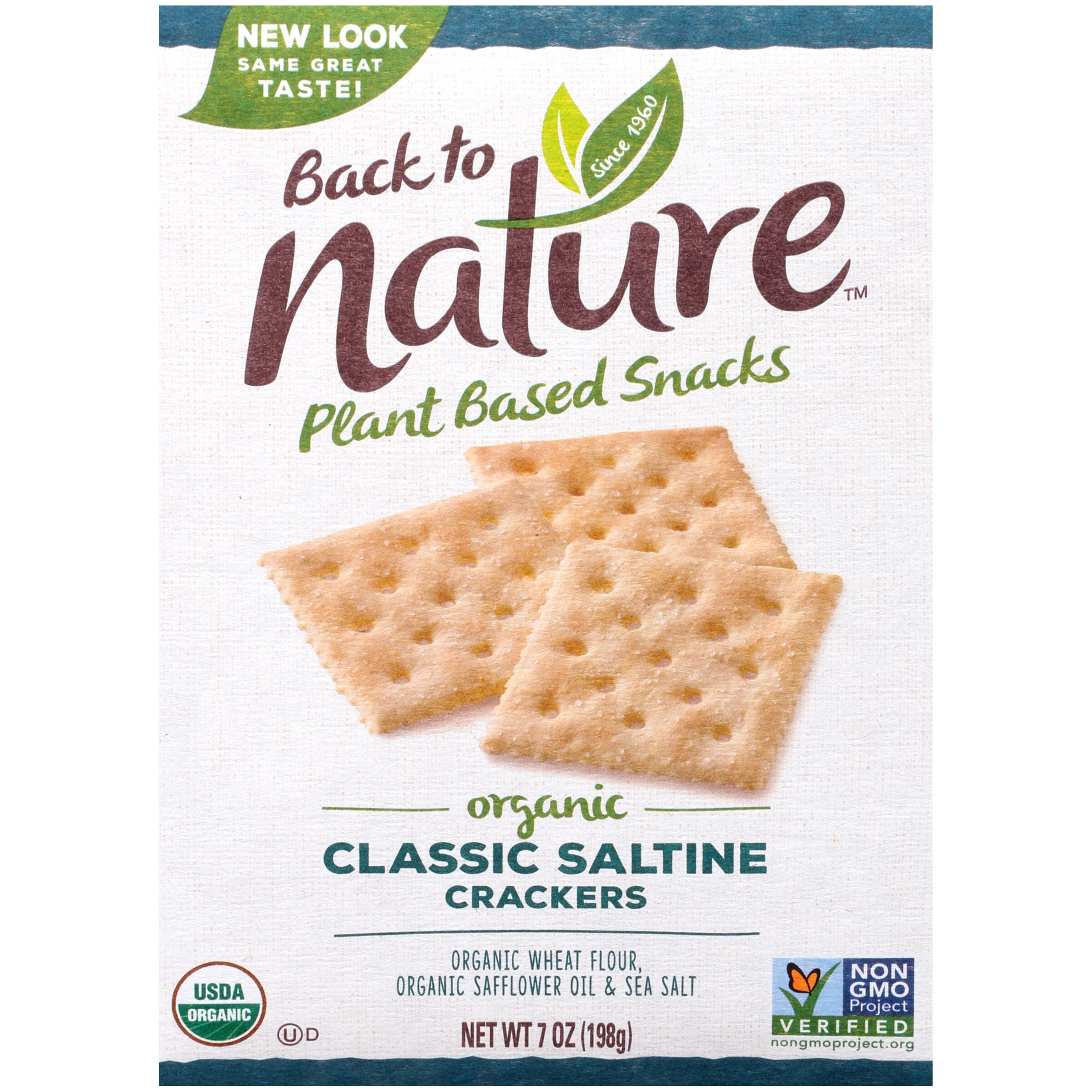 Back To Nature Plant Based Snacks Organic Classic Saltine Crackers 7 Oz Box Walmart Com Walmart Com