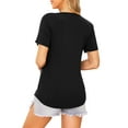 thumbnail image 6 of Ekouaer Women's Maternity Shirts Short Sleeves Nursing Tops 3 Pack Double Laye Breastfeeding Tees Pregnancy Clothes, 6 of 7