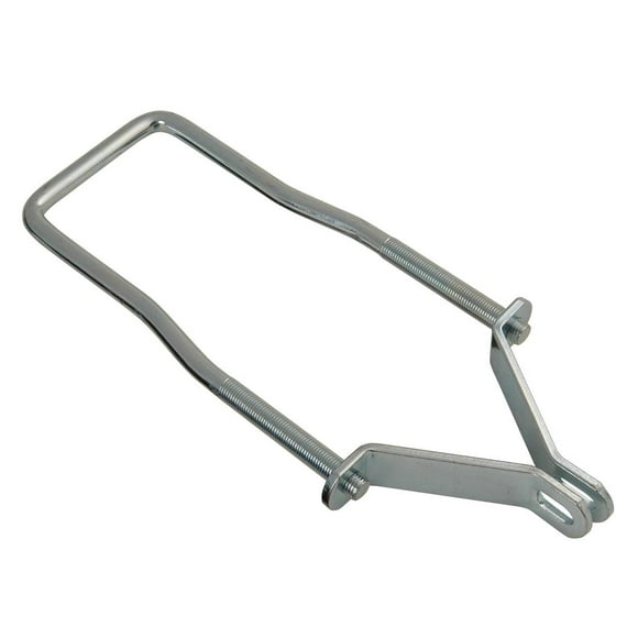 C.E. Smith Spare Tire Carrier 27201 Frame/Tongue/Rail Mount; Holds 8 Inch To 15 Inch Wheel; Silver; Steel; Universal; 7/16 Inch Diameter x 8-3/4 Inch Length; With 2 Spin On Lock Bracket