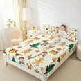 thumbnail image 4 of Castle Fairy Teens Gingerbread Man 4 Pieces Queen Sheet Sets,Xmas Deer Ultra Soft Flat Sheet,Happy New Year Queen Fitted Sheet,Microfiber Bedroom Decor, 4 of 7