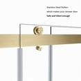 thumbnail image 6 of Vinnova Spezia 60" W x 76" H Double Sliding Frameless Glass Shower Enclosure in Gold, 6 of 12