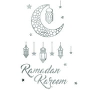 1 Sheet DIY Adhesive Removable Moon Star Decal Acrylic Ramadan Kareem Sticker