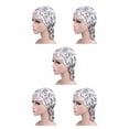thumbnail image 3 of stanreset Fashion Print Flowers Women Inner Hijabs Cap Muslim Ruffle Chemo Hat Type5 NO5, 3 of 6
