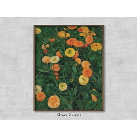 Marigolds Wall Art Flowers Wall Art Vintage Wall Art Antique Wall Decor Colorful Wall Art Art Home Decor #2135 8x12 UNFRAMED