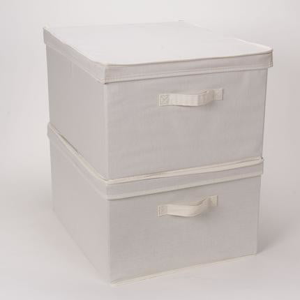 Household Essentials Jumbo Canvas Cube Storage Box Natural With