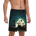 thumbnail image 2 of Kdxio Happy Halloween 8 Print Mens Sleep Shorts Bottoms Soft Comfy Pajama Wear Pants with Drawstring Pockets, 2 of 7